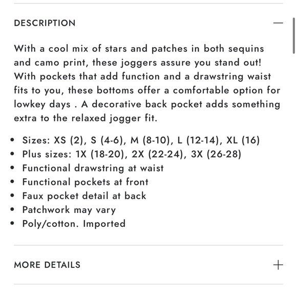 NWOT⭐️ VENUS PATCHWORK JOGGERS - Picture 10 of 13